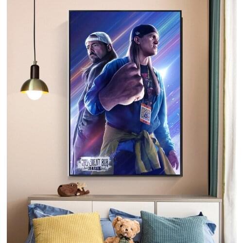 Home Decor Poster Silk Art Jay and Silent Bob Reboot Movie 2-High Quality Canvas Print Type Picture