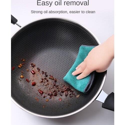 Household Dishcloth Kitchen Supplies Absorbent Hand Towel Lint-Free Oil-Free Rag Tablecloth Household Cleaning