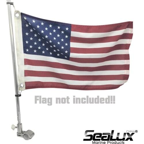 Sealux Marine Grade Stainless Steel 304 Flag Pole for ϕ22.2mm and ϕ25.4mm rail Boat Yacht Car RV Fishing Marine Accessories