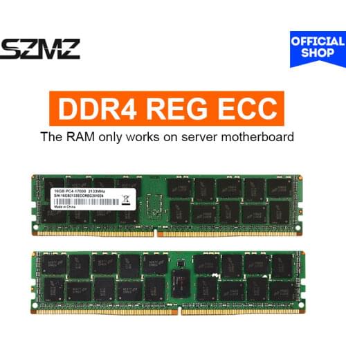 DDR4 REG ECC Server Memory 2400MHz 2133MHz 32GB 8GB 16GB ECC REG RAM Support X99 Xeon E5 Server Motherboard Set and Workstation