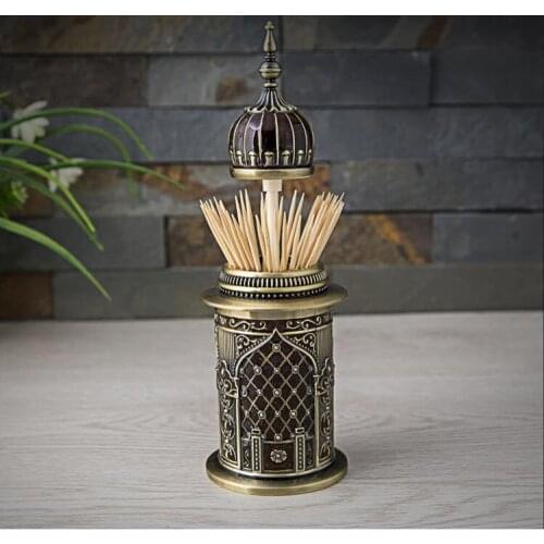 Church style metal toothpick holders toothpick dispenser hidden stash secret compartment for table salle manger YQT070