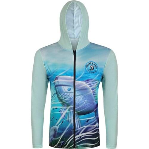 Ultra-Light Hooded Fishing Clothing Long Sleeve M L XL XXL XXXL Fishing T Shirt Sun Protection Breathable Anti-UV Fishing Shirts