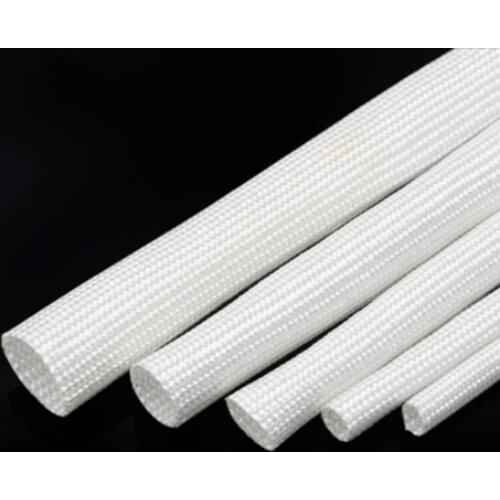 30pcs Length 80mm, 2/3/4/5/6mm Diameter Braided Soft Chemical Fiber Tubing Insulation Cable Sleeving Fiberglass Tube