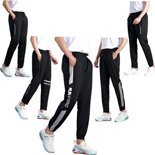 Plus Size Men Sports Pants Fitness Running Elasticity Breathable Thin Slim Fit Sweatpants Exercises Full Length Athletics Pant