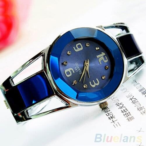 Top Brand High Quality Women Fashion Opening End Quartz Analog Round Case Bracelet Bangle Wrist Watch female watch reloj mujer