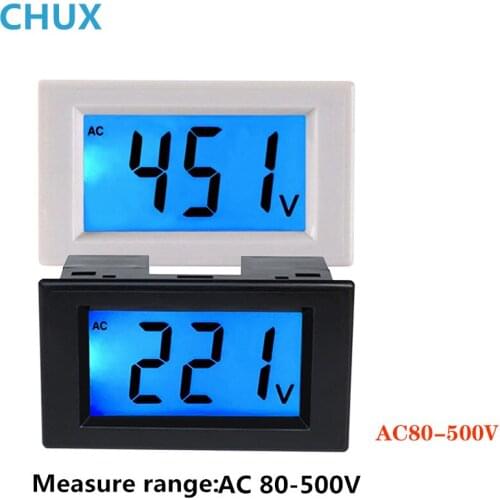 LCD Digital Display AC Power Voltmeter D85-20 Color Screen Voltage AC80-500v Detection Sreen Digital Voltage Meter