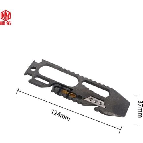 1PCS Titanium Alloy Survival Camping Hiking Screwdriver Outdoor Corkscrew Wrench Multifunctional Pocket EDC Tool