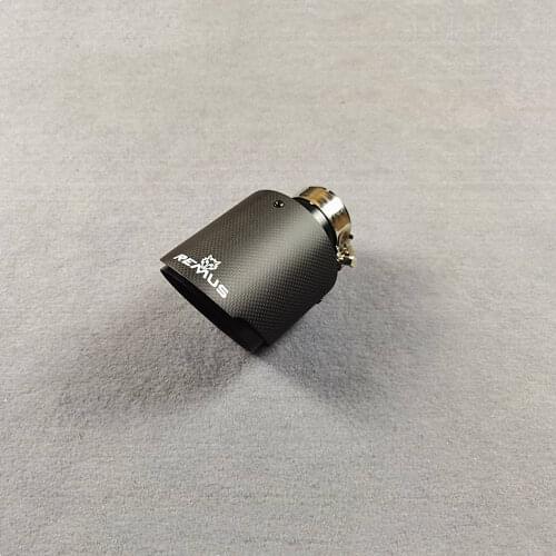 1 Piece Carbon Fiber Car Parts Rear Exhaust Pipe Car Universal Full Matte Length 170MM Stainless Steel REMUS Muffler Tipp