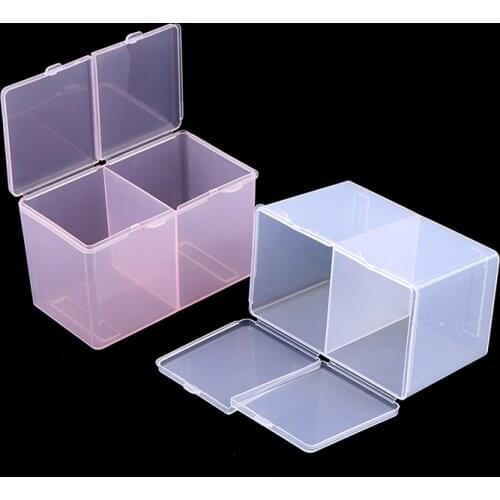 1PC Empty Grids Portable Storage Case Wipe Pads Cotton Swab Rods Container Makeup Tools Container