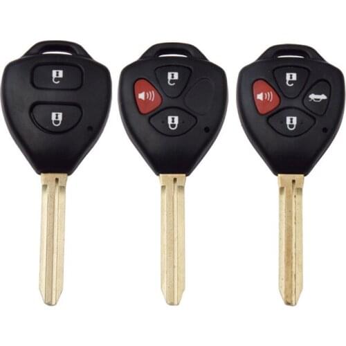 2/3/4 Buttons Remote Car Key Case Shell FOB For Toyota Camry RAV4 Yaris Prado Tarago Corolla REIZ Crown Avalon Venza