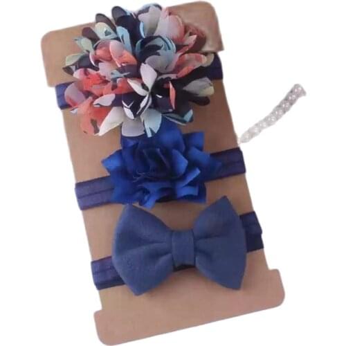 Baby Girl Cliffon Floral Hair Band Head Band Hair Accessories 3 Pieces Per Pack
