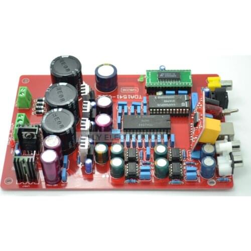 TDA1541+SAA7220+CS8412+NE5534 Fiber Coaxial USB PCM2704 DAC Board AC15-0-15V 10W