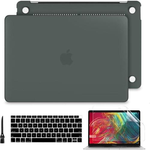New Matte Midnight Green Color Laptop Case for Macbook Air 13 2018 2019 Pro Retina 13'' 15" Touch bar A2159 A1989 A1932 Model