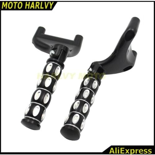 Black Motorcycle Passenger Rear Footpegs Mount Footrest Kit For Harley Sporster 883 1200 XL 2004-2013