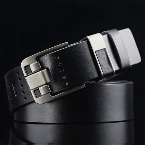Designer Black Brown Coffee Strap Vintage Male Belt Quality PU Leather Belts 2019 Fashion New Pin Buckle Belts for Jeans Men