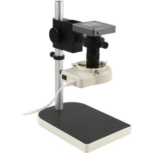 HDMI USB 37MP Electronic Digital Video Microscope Camera 130X C Mount Zoom Lens 56 LED Ring Light For Phone PCB Soldering Repair