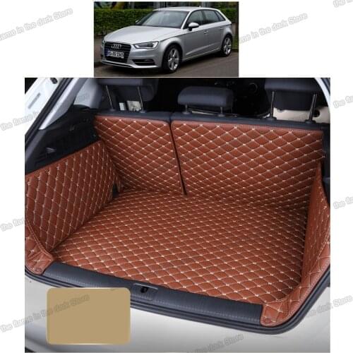 Leather Car Trunk Mat Cargo Liner for Audi A3 2012 2013 2014 2015 2016 2017 2018 2019 8v accessories boot interior sportback