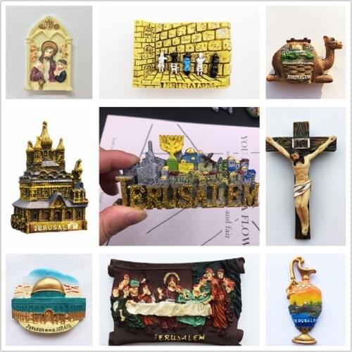 Fridge Magnet Decoration Jerusalem Israel Tourism Souvenir Church of The Holy Sepulchre Jesus Wailing Wall Camel Sticker Crafts