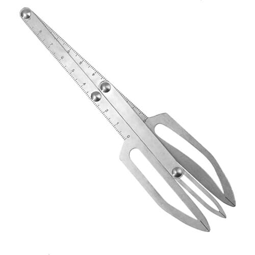 Stainess Steel Eyebrow Positioning Ruler Tattoo Calipers Measure Eyebrow Grooming Stencil Shaper Adjustable Makeup Eyebrow Ruler