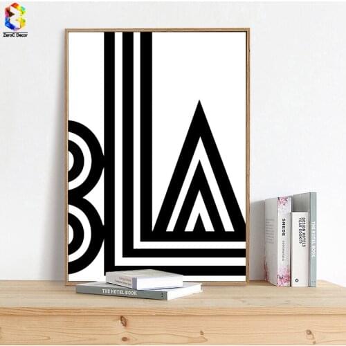 Minimalist Black White Typography Vintage Abstract Art Print Painting Poster, Wall Pictures For Home Decoration, Hogar decor