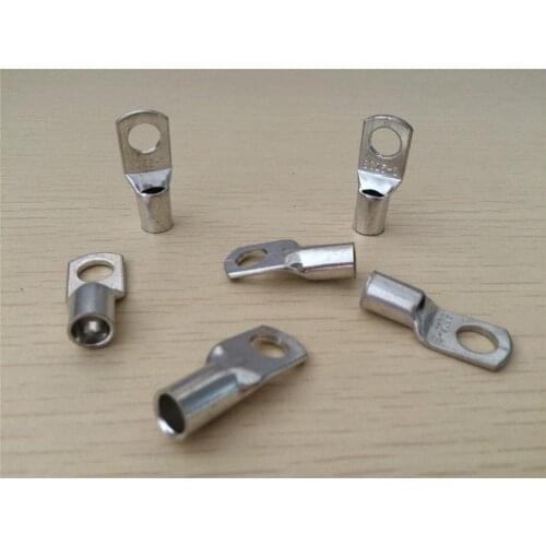 10PC SC25-6 SC25-8 SC25-10 SC25-12 Copper Cable Lug Kit Bolt Hole Tinned Cable lugs Battery Terminals copper nose Wire connector