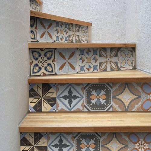 10Pcs Stairs stickers Wall Sticker Self-Adhesive Peel & Stick Tile Sticker Decal Vinyl Tile DIY for Kitchen Staircase Furniture