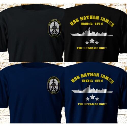 New USS Nathan James Ddg-151 US Navy Seal The Last Ship TV Series T-Shirt Cotton Round Neck Short Sleeve T Shirt Size S-3XL