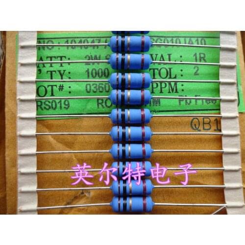 Original new 100% high power resistor 2W 1R 2W 1E 1ohm 4*12 (Inductor)
