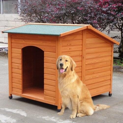 Outdoor Solid Wood Large Kennel Sunscreen Anticorrosive Waterproof Dog House Super Large Pet Kennel Four Seasons General