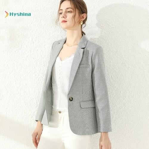 Professional Suit Autumn New Classic Plaid Long Sleeve Jacket