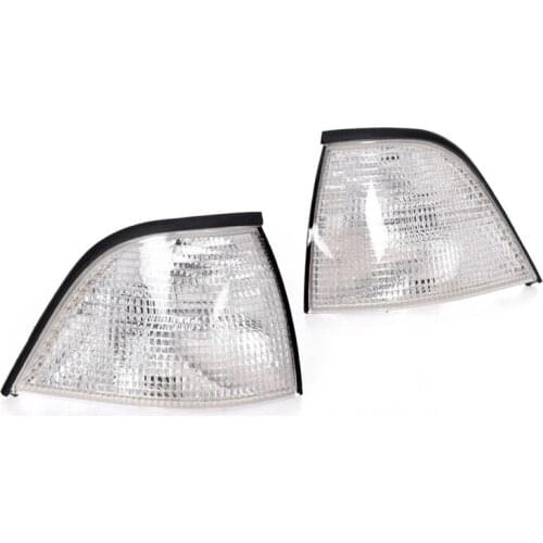 Clear Lens Car Front Corner Lamps Turn Signal Light Sidelights for BMW E36 3-Series 1992-1998