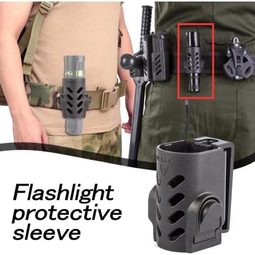 Tactical Flashlight Case Pouch Holster Belt Clip Torch Pouch LED Accessories Hunting Cover Lighting Kits Military Survival L1M6