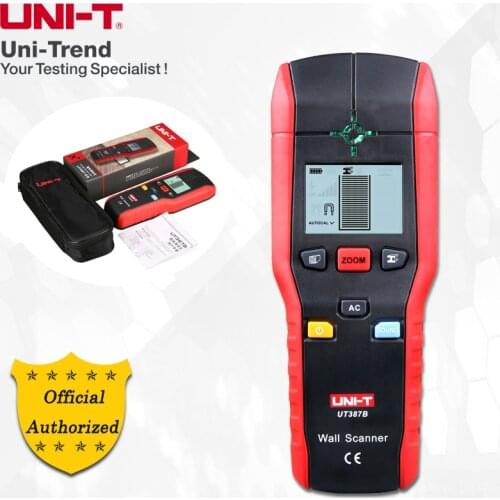 UNI-T UT387B Wall Scanner; Handheld Wall Detector, Ferrous Metals/Non-ferrous Metals/Copper Conductors (live)/Wood Measurements