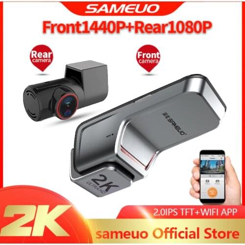 New Sameuo car dvr camera dual lens full hd 1080p triple dash cam dual hd 1080p front and rear built in wifi 1000 voice recorder