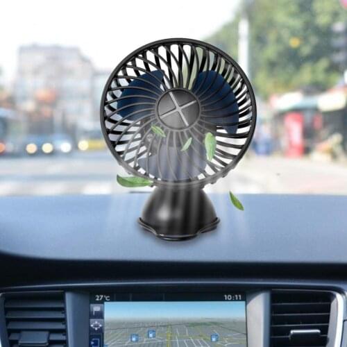 USB Car Fan Suction Cup Car Seat Back Single Head Car Fan 3 Speed 5W Universal Large Wind Three Speed Control USB Car Fan