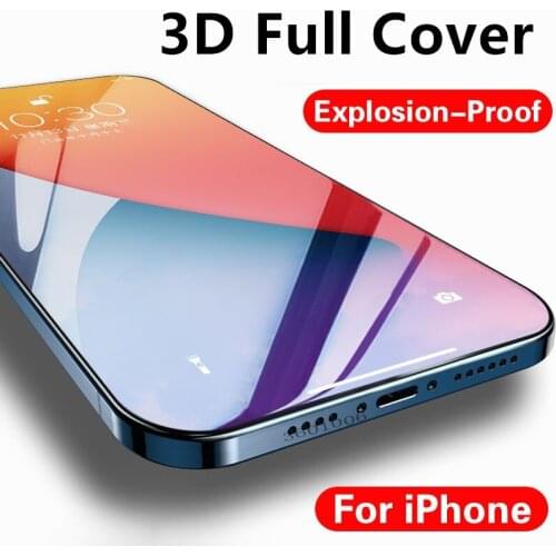 900D Full Cover Protective Glass For iPhone 12 11 Pro Max Xr Tempered Glass For iPhone Xs Max X 7 8 Plus Glass Screen Protector