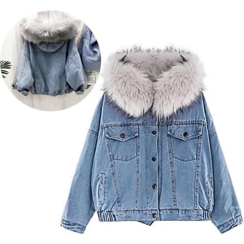 Women New Stylish Hooded Faux Fur Lined Warm Coat Winter Autumn Thick Fashion Outwear Jacket Coat