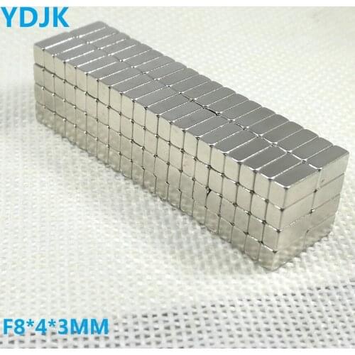 10pcs/lot N35 Rectangular magnets 8 x 4 x 3 Super Strong Neodymium magnet 8*4*3 NdFeB magnet 8x4x3