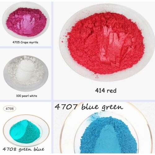 100g mix 5 colors Natural Mineral Cosmetic Grade Mica Pearl Pigment Dust Powder for DIY Nail Art Polish and Makeup Eye Shadow