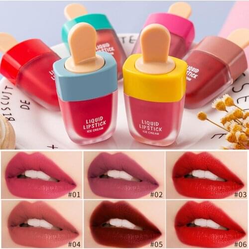 12 Candy Colors Super Ice Cream Lip Gloss Waterproof Long Lasting Makeup Liquid Lipstick Sweet Red Lip Tint Sweet LipGloss