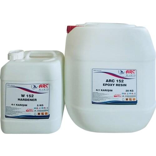 25kg ARC 152 Lamination Epoxy Resin and Hardener A and B Set Kit Marin Steel Wood Polyester Metal Solvent-Free Boat Sealing