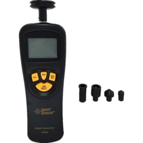 Digital Tachometer Contact Motor Tachometer RPM Meter digital Tach speedometer 0.05~19999.9m/min 0.5~19999RPM Smart Sensor AR925