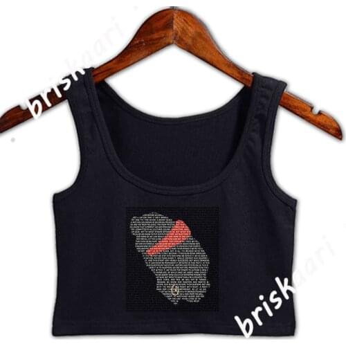 Amanda Gorman Design Crop Top Women Basic Printed Tank Top Round Neck Outfit Normal Interesting Summer Vest