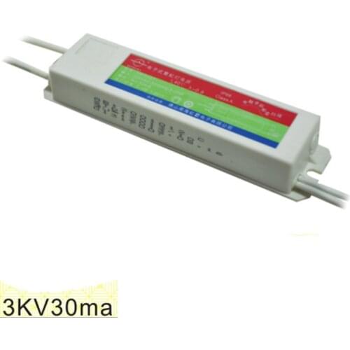 Electronic neon lamp transformer 3kVac output waterproof high frequency high voltage load 0.5-2.5m30ma