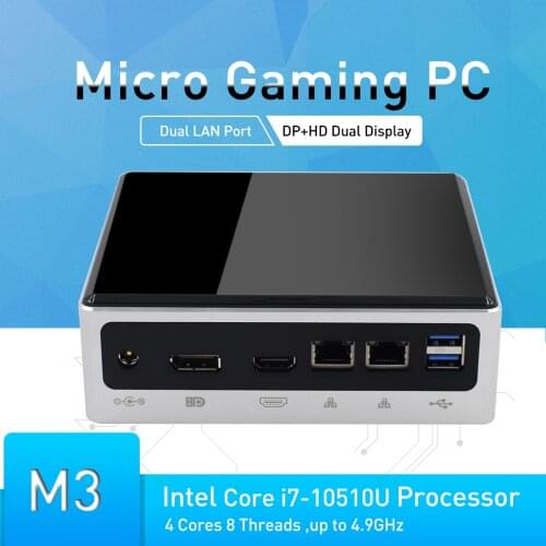 10TH Gen Gaming PC Computer i7 10510U 2*DDR4 RAM m.2 SSD Type-C SD 4K HTPC i5 8250U Windows 10 i7 8559U DP HDMI WIFI