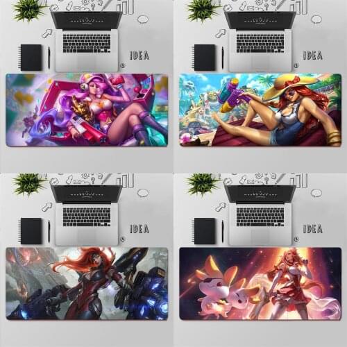 Gaming Mouse Pad Large Mouse Pad PC Gamer Computer Mouse Mat League of Legend Miss Fortune Mousepad Keyboard Desk Mat Mause Pad