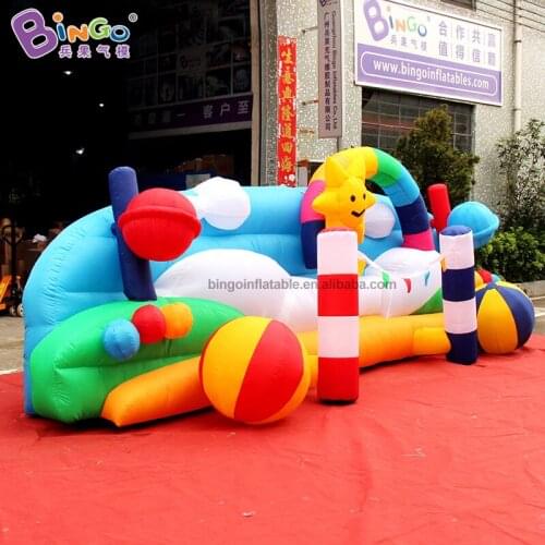 Customized 6x1.5M inflatable cartoon stage backdrop wall inflated toys for party event home decoration