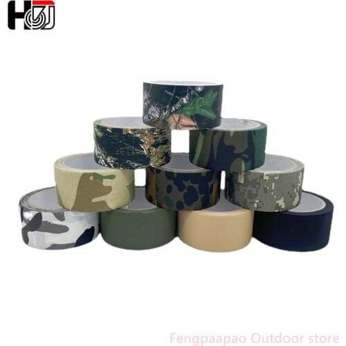 5M Outdoor Duct Camouflage Tape WRAP Hunting Waterproof Adhesive Camo Tape Stealth Bandage Military 0.05m x 5m /2inchx196inch