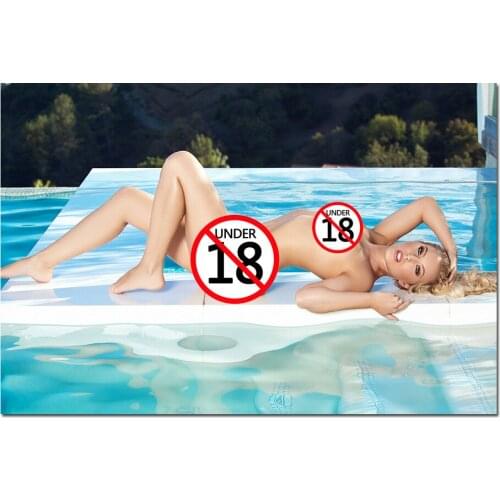 Swimming Pool Beauty Girl Wallpaper Wall Art Adult Poster Print Canvas Paintings for Home Room Decor