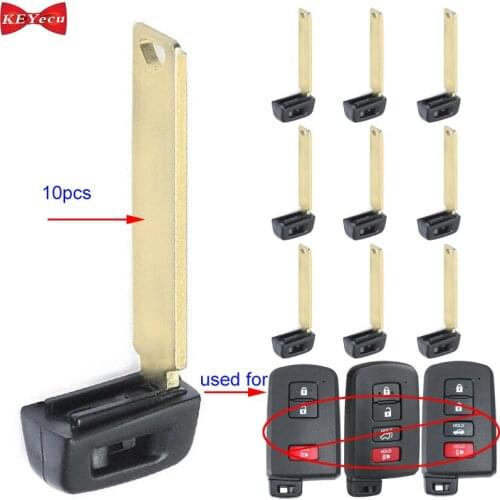 KEYECU 10x for Toyota Avalon Camry Highlander Land Cruiser Prius C RAV4 Tacoma Remote Key Blade HYQ14FBA HYQ14FBB 231451-0010